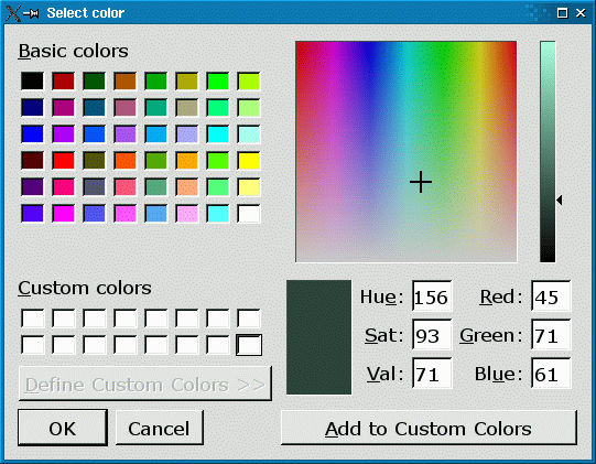 The Colour Dialog