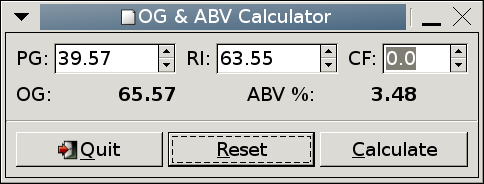 C/glade/ogcalc in action